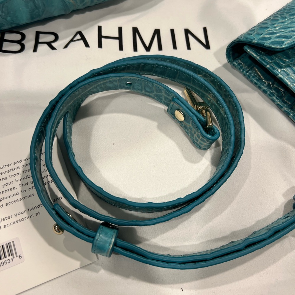NWOT Brahmin Small Caroline & Veronica Wallet Set in Mermaid Green - Picture 8 of 13